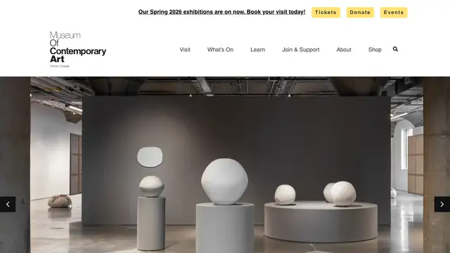 MOCA Toronto Website preview