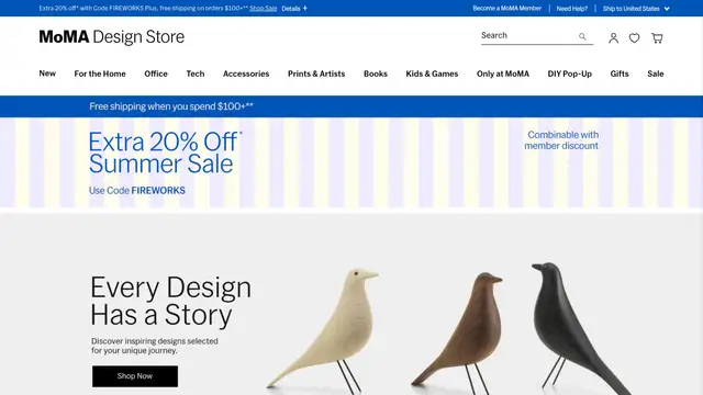 MoMA Design Store Website preview