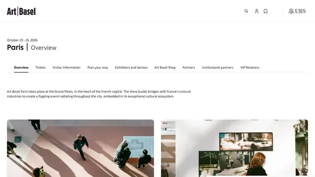 Art Basel Paris Website preview