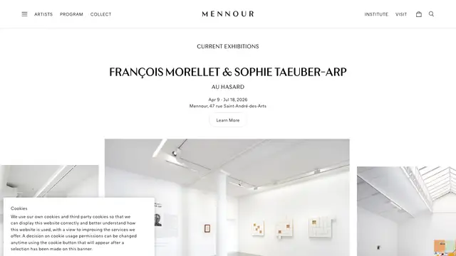 mennour Website preview