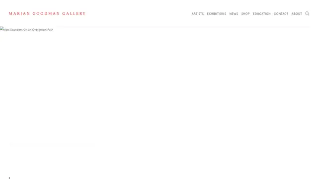 Marian Goodman Gallery Website preview