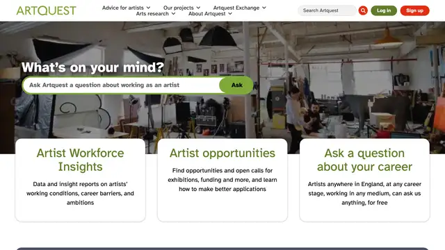 Artquest Website preview