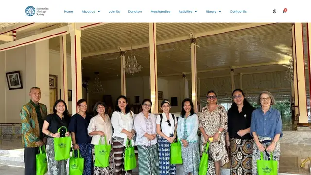 Indonesian Heritage Society 網站預覽