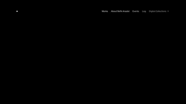 Refik Anadol Studio Website preview