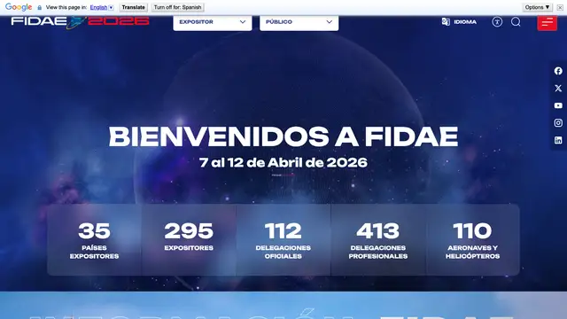 FIDAE Aperçu du site