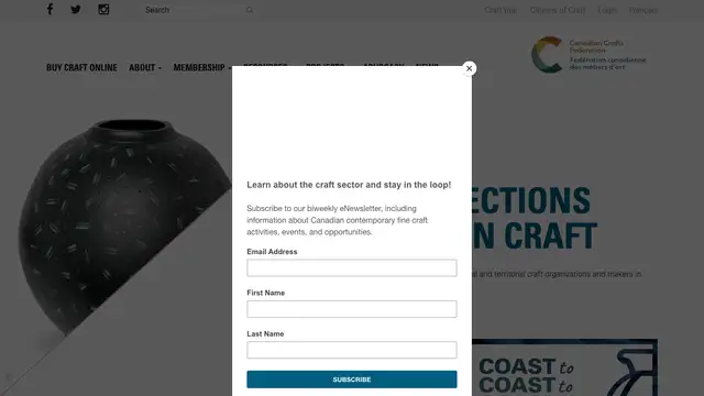 Canadian Crafts Federation Website preview