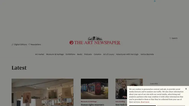 The Art Newspaper Website preview