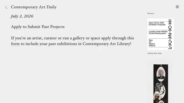 Contemporary Art Daily Website preview
