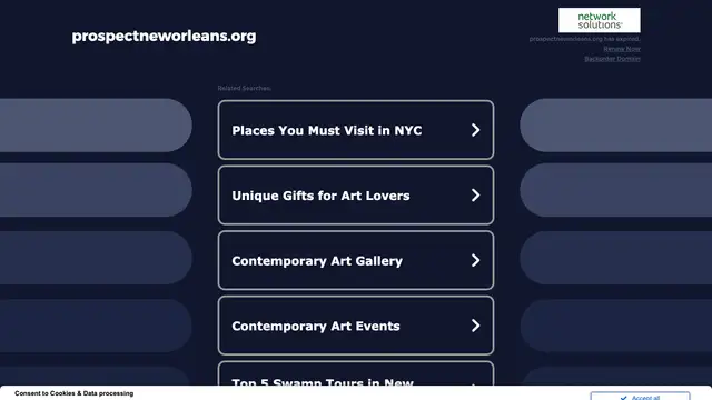 Prospect New Orleans Website preview