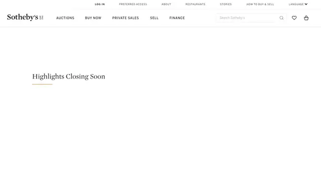 Sotheby's Website preview