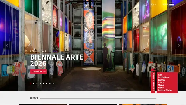 La Biennale di Venezia Website preview