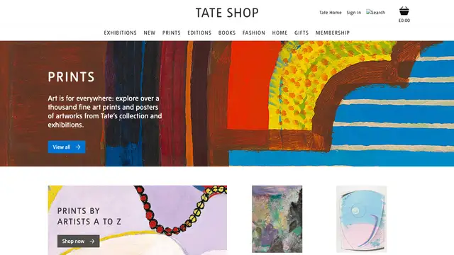Tate Prints Website preview