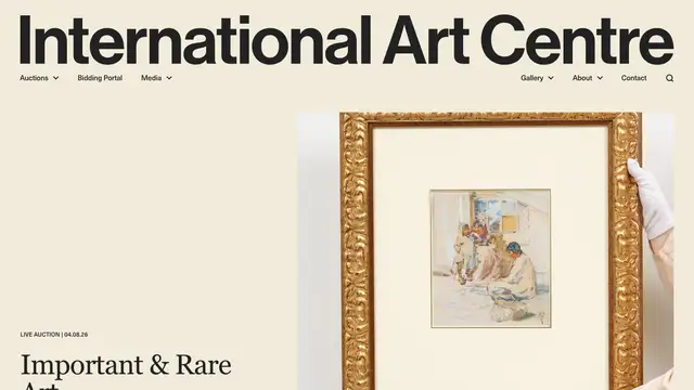 International Art Centre Website preview
