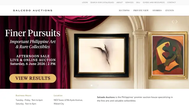 Salcedo Auctions Website preview