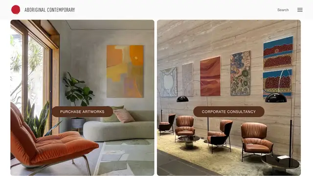 Aboriginal Contemporary Website preview