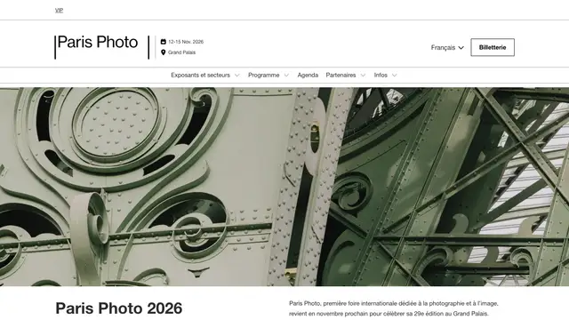 Paris Photo Website preview