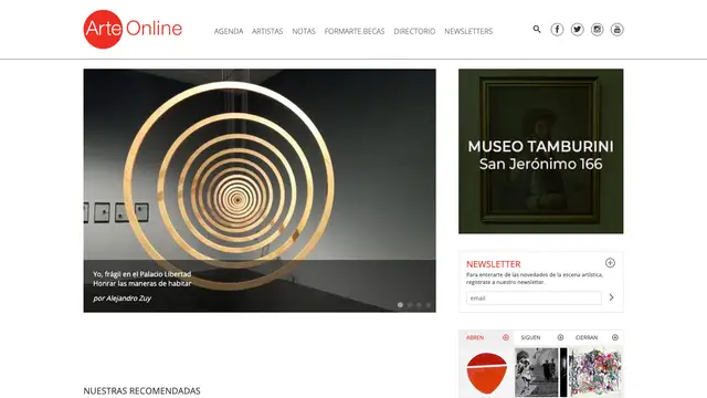 Arte Online Argentina Website preview
