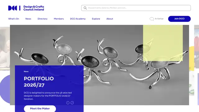 Design & Crafts Council Ireland Website preview