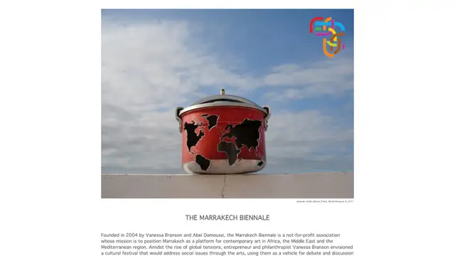 Marrakech Biennale Website preview